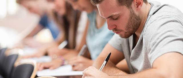 students taking test 